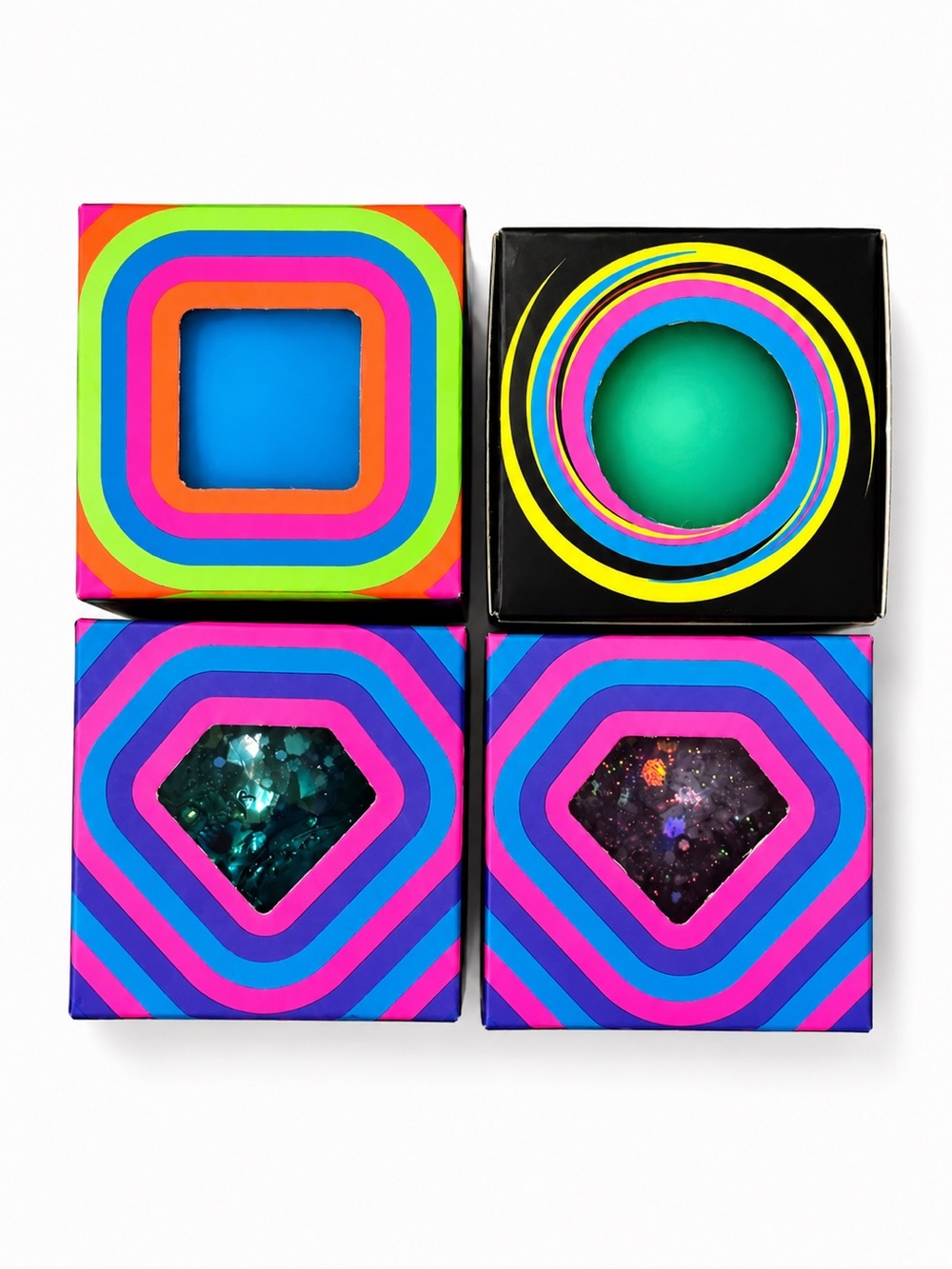 Schylling NeeDoh Mini Sensory Fidget Toys Bundle of 4